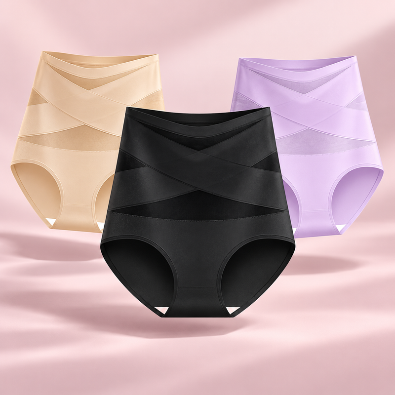 hellobelly Sculpt Briefs in black, beige and lilac