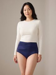 hellobelly Sculpt Brief navy campaign photograph